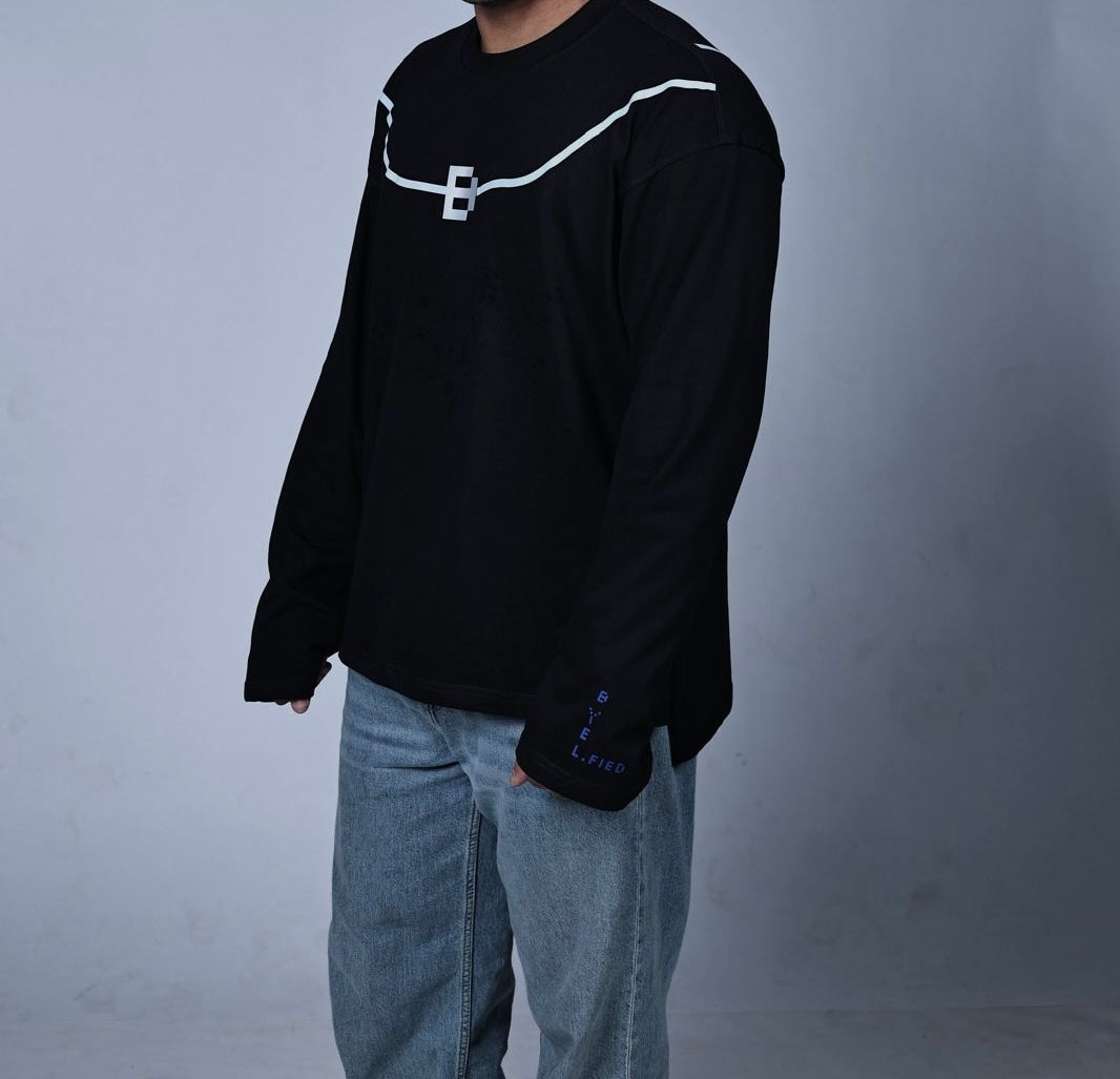 BYEL Unisex Full Sleeve Essential Tee - Black
