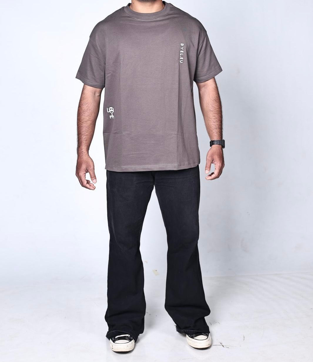 Byel Unisex Half Sleeve Essential Tee -  Dark Grey