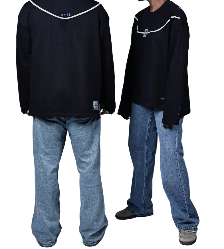 BYEL Unisex Full Sleeve Essential Tee - Black